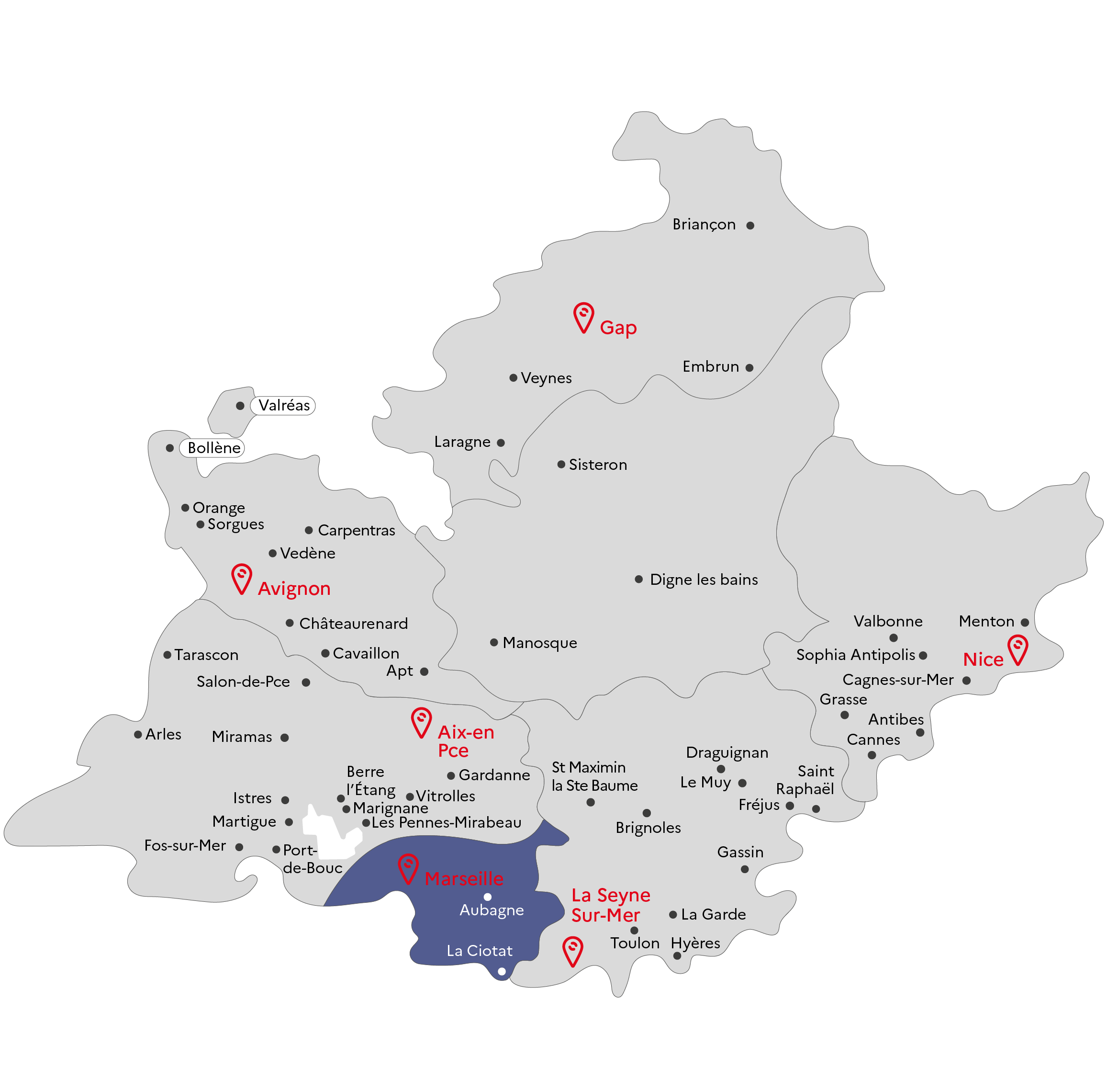 Carte GRETA-CFA Marseille Méditerranée
